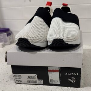 Alfani womens White multi Weston Sneakers size 10